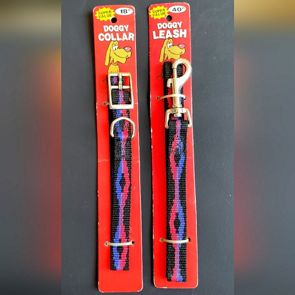 NEW Doggie Collar 18" & Leash 40"  Matching Set! Design. Durable. Colorful. - Picture 2 of 5